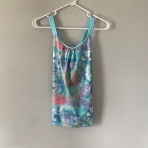 Champion C9 workout tank top watercolor blue pink purple medium